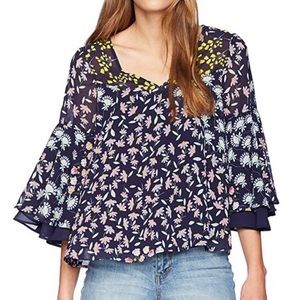 NANETTE LEPORE | Spring Bloom Bell Sleeve Top